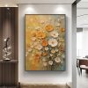 Modern Minimalist Hand-Painted Oil Painting Floral Wall Art