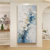 Hand-Painted Floral Oil Painting, Modern Cream Texture Wall Art